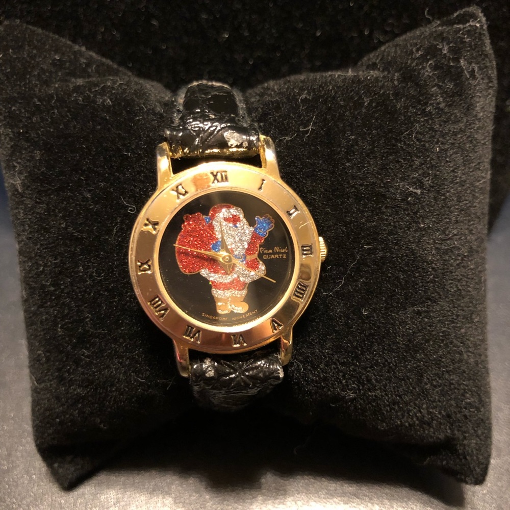 Pierre Nicole Gold Tone Women’s/Girls Santa Watch